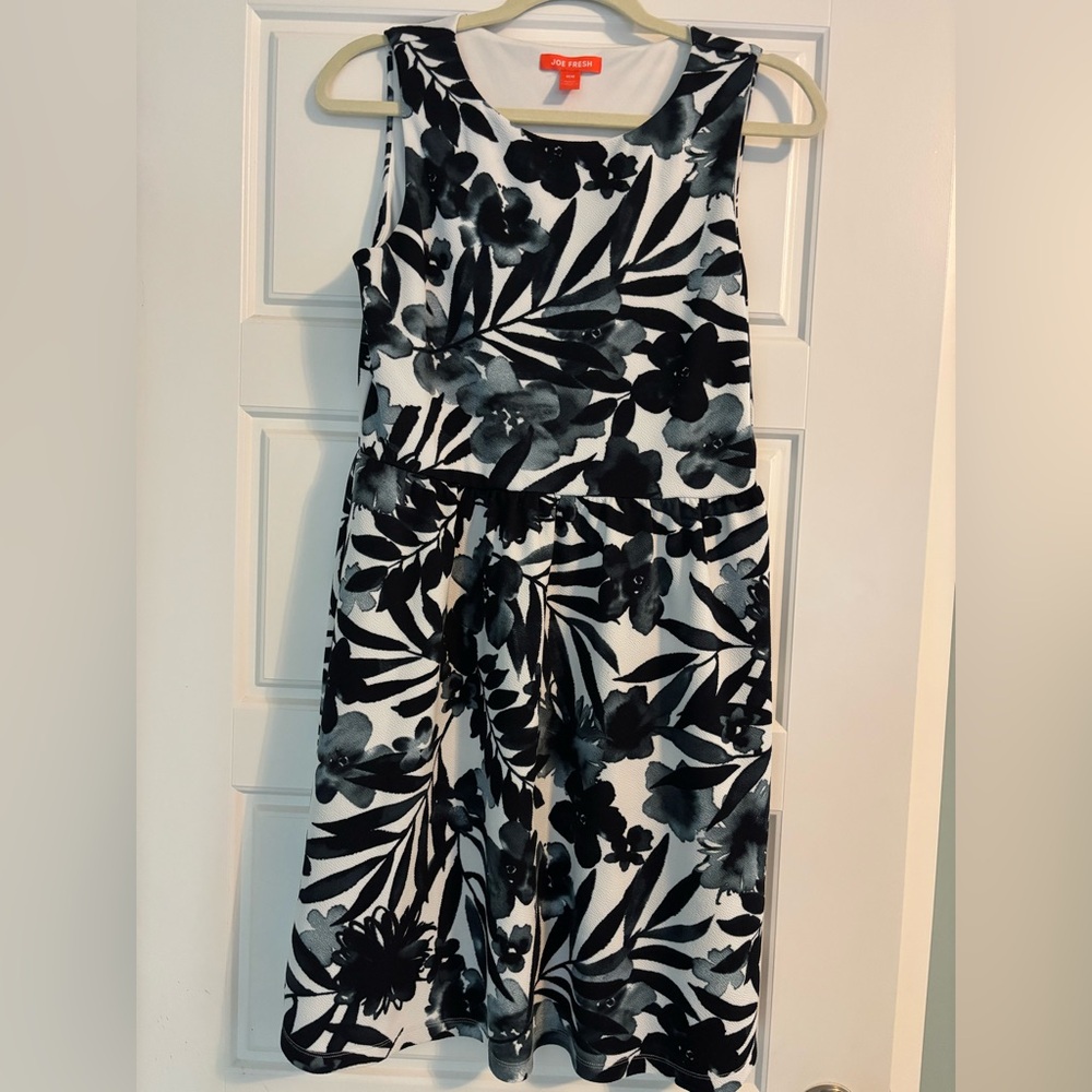 Joe Fresh floral white and blue dress